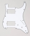 White 3-Ply Pickguard for Stratocaster, 2 Humbucker 