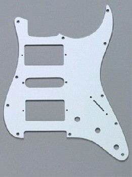 White 3-Ply H-S-H Pickguard for Stratocaster