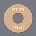 Cream Plastic Rhythm/Treble Ring