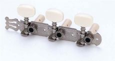 Nickel Classical Tuner Set with Round White Buttons